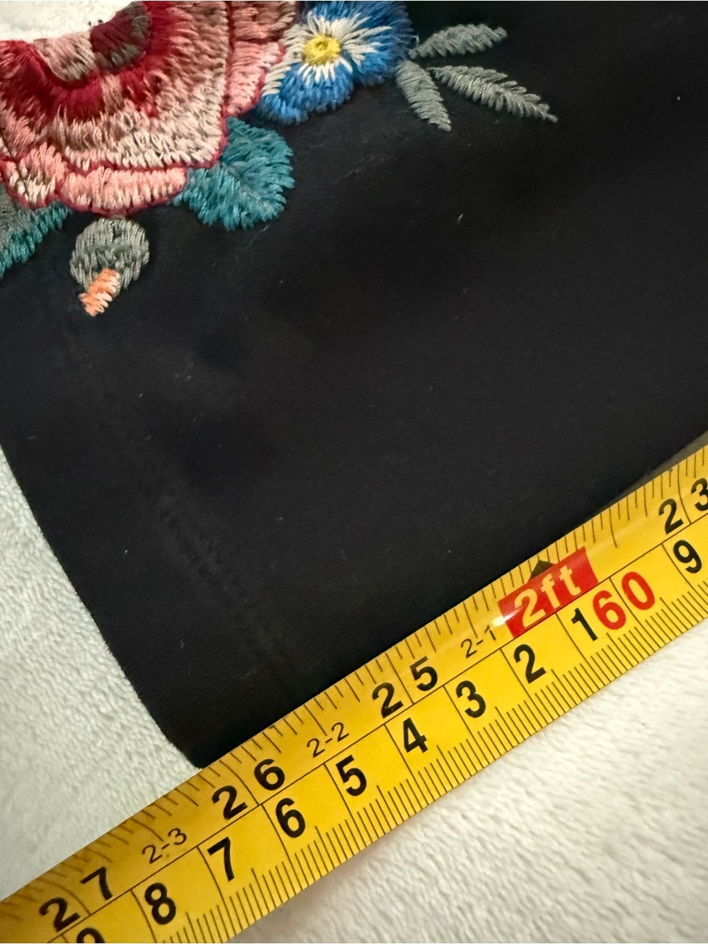 Johnny Was Women's Black Floral Embroidered Legging Size M E01 - Picture 5 of 7